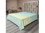 Abakuhaus Lenzuolo Teal, Disegno Astratto Sfocato Al Centro, Elementi Color Cielo Blu Come Opera D'arte, Lenzuolo Morbido E Confortevole Per Un Letto Decorativo, 1 Pezzo, 244 Cm X 205 Cm, Azzurro