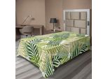 Abakuhaus Lenzuolo, Palma Tropicale Esotica, Grafica Botanica Naturale Primavera Estate, Lenzuolo Morbido E Confortevole Per Un Letto Decorativo, 1 Pezzo, 190 Cm X 100 Cm, Ecru