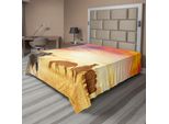 Abakuhaus Lenzuolo Safari, Zebre Africane Fairy Sunset Sull'avventura Degli Animali Selvatici Nella Natura, Lenzuolo Morbido E Confortevole Per Un Letto Decorativo 1 Pezzo 244 Cm X 205 Cm, Multicolore