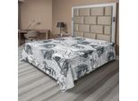Abakuhaus Lenzuolo Grigio, Diversi Tipi Di Cavalli Leggeri Nostalgici Su Sfondo Vintage, Lenzuolo Superiore Morbido E Confortevole Per Un Letto Decorativo 1 Pezzo 260 Cm X 228 Cm, Grigio Bianco