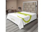 Abakuhaus Lenzuolo Reptile, Simpatica Illustrazione Di Lucertola Australiana, Mascotte Per Bambini, Stampa A Tema Safari, Lenzuolo Morbido E Confortevole Per Un Letto Decorativo, 1 Pezzo, 260 Cm X 228 Cm, Verde Pistacchio E Bianco.
