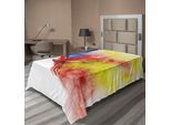 Abakuhaus Lenzuolo Con Pappagallo, Nuvola Colorata Con Mosche Sulla Parte Posteriore, Stampa Fantasia Con Illustrazioni, Lenzuolo Morbido E Confortevole Per Un Letto Decorativo, 1 Pezzo, 190 Cm X 100 Cm, Multicolore