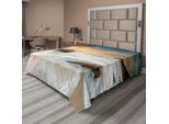 Abakuhaus Lenzuolo Da Letto, Grand Sea Onde Sulla Spiaggia E Orizzonte Cielo Vacanza Tranquilla Sogno Stagione Foto, Lenzuolo Morbido E Confortevole Per Un Letto Decorativo 1 Pezzo 266 Cm X 260 Cm, Crema Blu Bianco