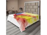Abakuhaus Lenzuolo Con Pappagallo, Nuvola Colorata Con Uccelli In Volo E Piume Sul Retro, Stampa Fantasia, Lenzuolo Morbido E Confortevole Per Un Letto Decorativo, 1 Pezzo, 266 Cm X 260 Cm, Multicolore