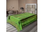 Abakuhaus Lenzuolo Da Letto Bosco, Bosco Primaverile In Una Giornata Di Sole Colori Freschi E Tenui Come Una Foglia Da Sogno Stampa, Lenzuolo Superiore Morbido E Confortevole Per Un Letto Decorativo 1 Pezzo 260 Cm X 168 Cm, Verde Marrone