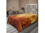 Abakuhaus Lenzuolo Industriale, Sfondo Con Vecchio Meccanismo In Colori Storici Rust Motion, Morbido E Confortevole Lenzuolo Superiore Per Un Letto Decorativo 1 Pezzo 260 Cm X 168 Cm, Arancione