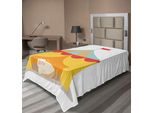 Abakuhaus Lenzuolo Da Letto Circus, Gattini Pelosi Tenda Sorriso Divertimento Gioia Famoso Nostalgia Ricordo Grafica, Morbido E Confortevole Lenzuolo Superiore Per Un Letto Decorativo 1 Pezzo 190 Cm X 100 Cm, Giallo Rosso