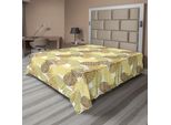 Abakuhaus Lenzuolo Con Motivo Ananas, Tema Estivo, Motivi Sovrapposti, Curve Tropicali, Ananas Con Stampa A Righe, Lenzuolo Morbido E Confortevole Per Un Letto Decorativo, 1 Pezzo, 275 Cm X 260 Cm, Multicolore