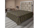 Abakuhaus Lenzuolo Celtico, Etnico Con Motivi Floreali, Simboli Araldici E Storici, Immagine Rilegata, Lenzuolo Morbido E Confortevole Per Un Letto Decorativo, 1 Pezzo, 260 Cm X 228 Cm, Viola E Verde.