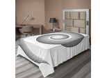 Abakuhaus Lenzuolo Spiers, Curva A Spirale Che Ruota Attorno A Un Asse Parallelo Al Disegno Centrale Dell'anello, Lenzuolo Morbido E Confortevole Per Un Letto Decorativo 1 Pezzo 260 Cm X 168 Cm, Nero