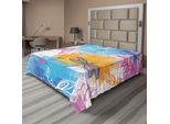 Abakuhaus Lenzuolo Libellula, Insetti, Uccelli, Forme Geometriche Angolate, Triangoli Grafici, Lenzuolo Morbido E Confortevole Per Un Letto Decorativo, 1 Pezzo, 244 Cm X 205 Cm, Multicolore