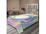 Abakuhaus Spiers Lenzuolo, Numero Frattale Astratto A Forma Di Cuore Racchiuso In Una Stampa Grafica Esotica Dalla Fantasia Insolita E Vorticosa, Lenzuolo Morbido E Confortevole Per Un Letto Decorativo 1 Pezzo 260 Cm X 168 Cm, Giallo Viola
