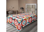 Abakuhaus Lenzuolo Psichedelico, Motivo Retrò Trance, Tema Discoteca, Stampa Moderna, Lenzuolo Morbido E Confortevole Per Un Letto Decorativo, 1 Pezzo, 190 Cm X 100 Cm, Nero, Bianco, Blu