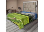 Abakuhaus Lenzuolo Yosemite, Le Cascate Nel Parco Nazionale Markstein Immagine Yosemite National Park California Usa, Morbido E Confortevole Lenzuolo Superiore Per Un Letto Decorativo 1 Pezzo 260 Cm X 228 Cm, Verde Blu