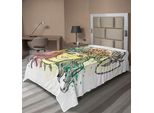 Abakuhaus Lenzuolo Occulto, Sciamana Con Terzo Occhio Sulla Testa E Disegno Occulto A Spruzzo Acquerellato, Lenzuolo Morbido E Confortevole Per Un Letto Decorativo 1 Pezzo 260 Cm X 168 Cm, Multicolore