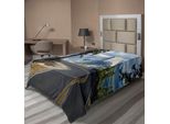 Abakuhaus Yosemite Lenzuolo, Paesaggio Di Una Strada Tortuosa Nelle Montagne Yosemite Con El Capitan, Morbido E Confortevole Lenzuolo Superiore Per Un Letto Decorativo 1 Pezzo 260 Cm X 168 Cm, Verde