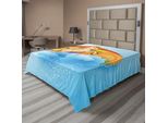 Abakuhaus Lenzuolo Unicorno, Grazioso Unicorno Con Corno Singolo Sulla Fronte Su Stampa Artistica Sun Fluffy Clouds, Morbido E Confortevole Lenzuolo Superiore Per Un Letto Decorativo 1 Pezzo 260 Cm X 228 Cm, Multicolore