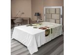 Abakuhaus Lenzuolo Natalizio, Pupazzo Di Neve E Gufi In Una Giornata Invernale Nevosa Con Campanelle E Fiocchi Di Neve, Morbido E Confortevole Lenzuolo Superiore Per Un Letto Decorativo 1 Pezzo 190 Cm X 100 Cm, Multicolore