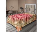 Abakuhaus Lenzuolo Batik, Motivo Batik Gradient Circle Con Pieghe Spettrali E Stampa Con Macchie Distressate, Lenzuolo Superiore Morbido E Confortevole Per Un Letto Decorativo 1 Pezzo 260 Cm X 168 Cm, Rosso-Marrone