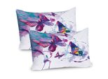 Abakuhaus Federa Per Cuscino Butterfly Confezione Da 2, Stampa Acquerello Disegno Di Farfalla Energia Dell'anima Arte Moderna Decorazione, Federa Per Cuscino Decorativa Stampata, 80X40 Cm, Multicolore