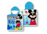 Poncho Telo Mare Con Cappuccio Per Bambini 55X110Cm Topolino