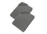 Esprit Lenzuolo Teso Premium Antracite 200 X 200 Cm - Set Da 2