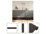 The Living Store Tappeto Rettangolare Marrone Scuro 80X500 Cm Bamboo