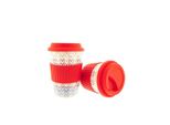 1X Tazza Da Caffè Per Andare, Tazza Da Caffè In Porcellana Con Coperchio 200Ml ZH3 Rosso