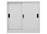 Vidaxl Armadio Per Ufficio Con Porta Scorrevole Grigio Chiaro 90X40X90 Cm In Acciaio