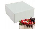 Scatola Per Torte Bianca 28X28X13Cm Imballaggio Stabile In Cartone Di Peel
