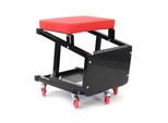 Carrello Da Officina Arrotolabile Wiltec Con Sgabello A Gradini Fino A 160 Kg Sgabello Da Officina Mobile Con Ripiano E Gradino Sgabello Da Officina Arrotolabile Carrello Porta Attrezzi Sedia Da Officina