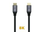 Cavo Hdmi 2.1 8K Aisens A150-0428/ Hdmi Maschio - Hdmi Maschio/ 2 M/ Grigio Nero
