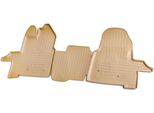 Tappetini Anteriori In Gomma Per Ford Transit | Anno Dal 2014> | Beige Personalizzati Con Bordo