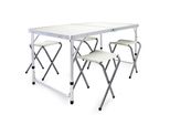 Wiltec Set Di Mobili Da Campeggio 5 Pezzi Tavolo Da Campeggio Con Sedie Tavolo Regolabile In Altezza Più 4 Sedie Da Campeggio Set Di Sedute In Alluminio Tavolo Da Campeggio Pieghevole Tavolo Pieghevole Set Da Campeggio Pieghevole