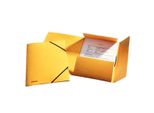 Esselte Rainbow 253 Cartella Pieghevole A4, Triplice, Con Elastico, Giallo