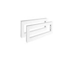 Natural Goods Berlin Supporto A Parete Rechteck, Supporto Per Mensola, Supporto A Parete, Lavabi, Supporto Per Mensola, Bianco, 300 Mm, 2 Pezzi