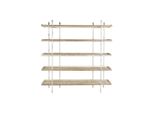 Scaffale Dkd Home Decor 190 X 40 X 200 Cm Abete Metallo Naturale Bianco 40 % Metallo