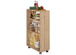 Carrello Di Servizio Per Mobili Da Cucina Tusal Sonoma Oak A. 85 X L. 25 X P. 50 Cm