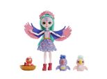 Enchantimals City Tails Famiglia Filia Finch, Bambola Con 3 Figure Di Animali