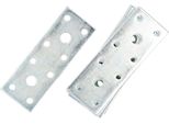 Kotarbau® Set Di 25 Piastre Forate 96 X 35 Mm Argento Zincato Connettore Piatto Connettore In Legno Interno - Esterno Piastra Forata Connettore In Acciaio Lamiera Forata Barra Piatta