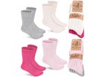 Brubaker 4 Paia Di Calze Di Lana - Calze Invernali Calde Per Uomo E Donna - Calze Invernali, Rosa Beige Grigio E Rosa, Taglia 39-42