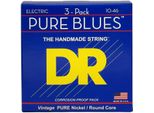 Dr Strings PHR-10 Pure Blues 3-Pack Corde Per Chitarra Elettrica