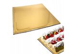 Cake Topper Quadrato Spesso Oro 30X30Cm Cake Topper