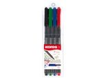 Kores Fineliner "K-Liner"", Larghezza Linea: 0,4 Mm, Confezione Da 4 Pz"