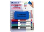 Centropen, Set Di Pennarelli Per Lavagna Bianca 8559, Colore, 4 Pezzi, 2,5 Mm, Base Alcolica