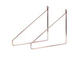 Natural Goods Berlin Supporto Per Mensola Pankow, Supporto Per Mensola, Mensola A Muro, Supporto A Muro, Oro Rosa, Per Mensola Da 250 Mm, 2 Pezzi