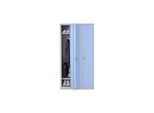 SchließFach Preston T829, Spind Wertfachschrank SchließFachschrank, Metall 3 FäCher ~ Blau