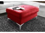 Hocker Cotta "Sammy", Rot, B:95Cm H:47Cm T:64Cm, Hocker, Polsterhocker Lederhocker