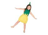 Costume Da Ananas Per Bambina Verde-Giallo - 110/116 (5-6 Anni)