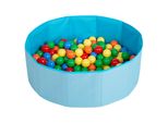 Selonis Bagno Di Palline Pieghevole Con 100 Palline Per Animali Da Gioco Per Bambini, Blu: Giallo/Verde/Blu/Rosso/Arancione